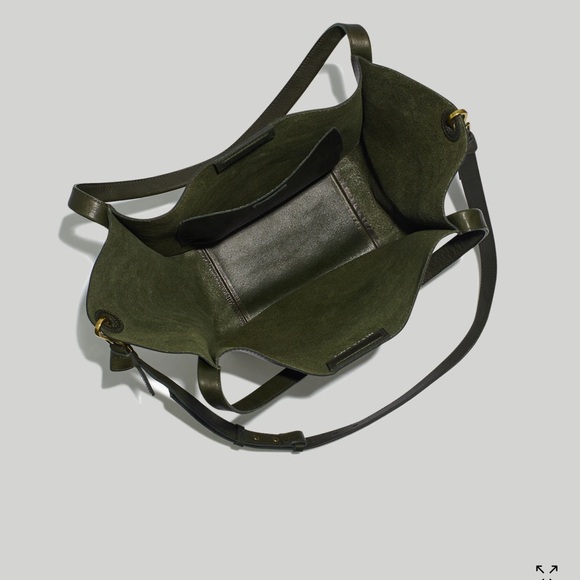 Madewell Green Tote Bag with Dual Handles and Structured Design - Picture 3 of 11